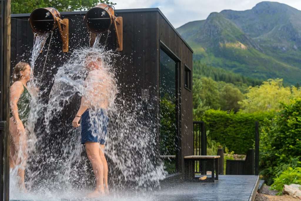 The Wilderness Sauna in Glencoe at Woodlands Estate.