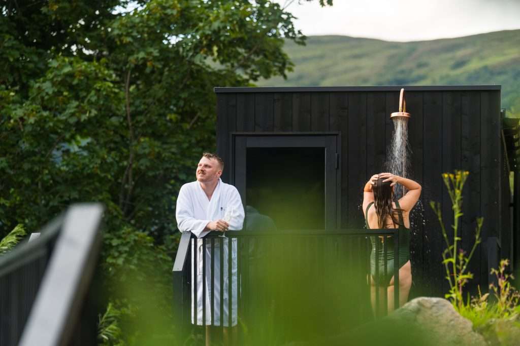 The Wilderness Sauna in Glencoe at Woodlands Estate.