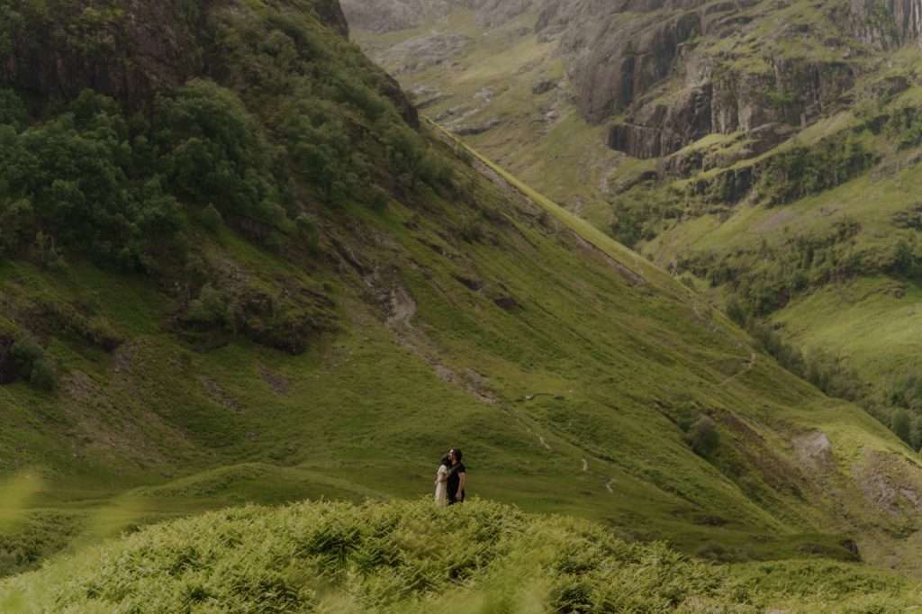 A couple head out on a walk in Glencoe.