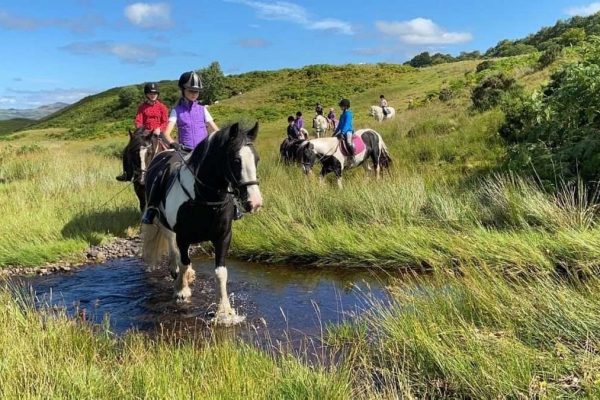 Some horse and riders out in the Argyll hills from achnalarig stables.