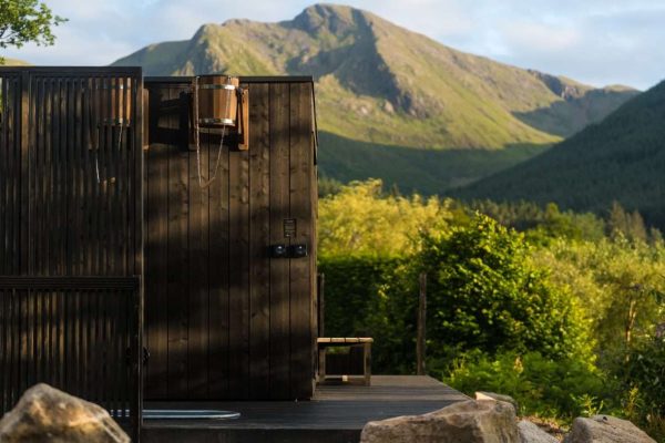 The Wilderness Sauna in Glencoe at Woodlands Estate.