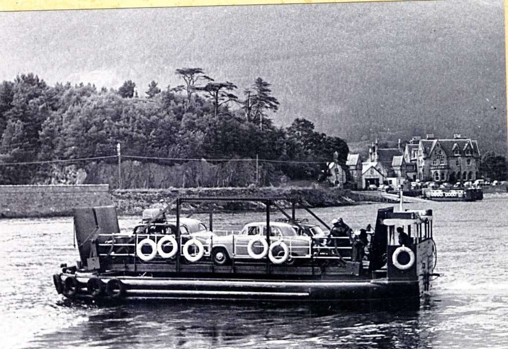 The Ballachulish ferry making the crossing before the bridge was built.