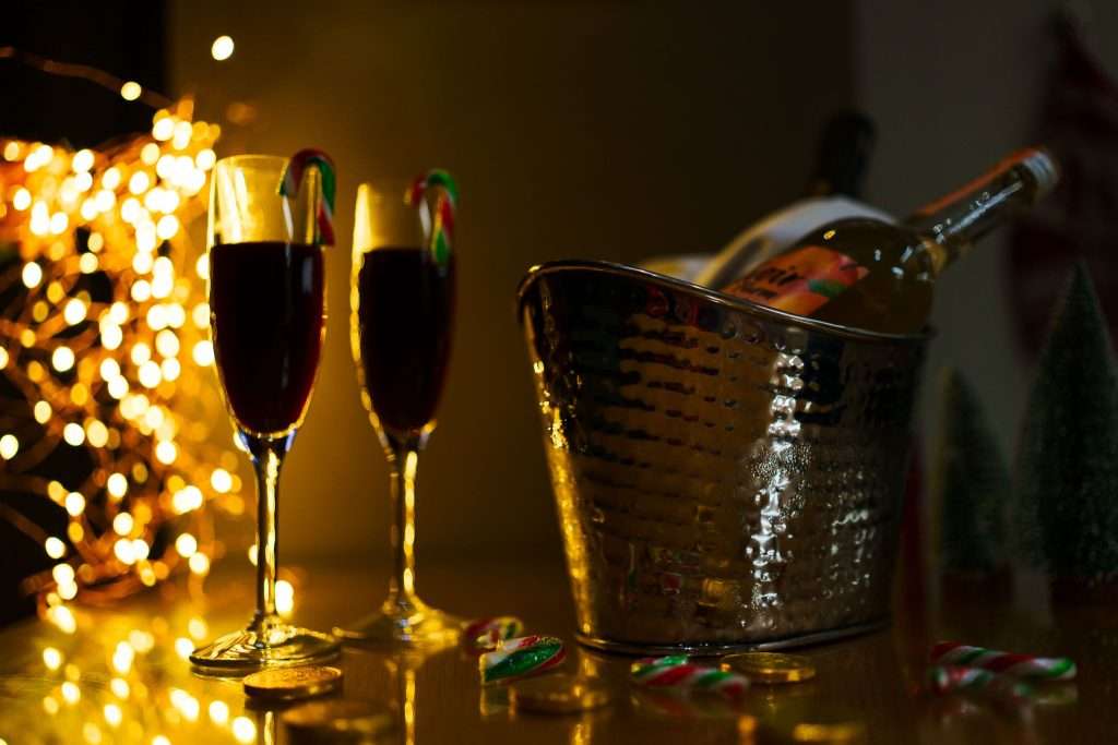Hogmanay in Glencoe with cocktails and twinkly lights.