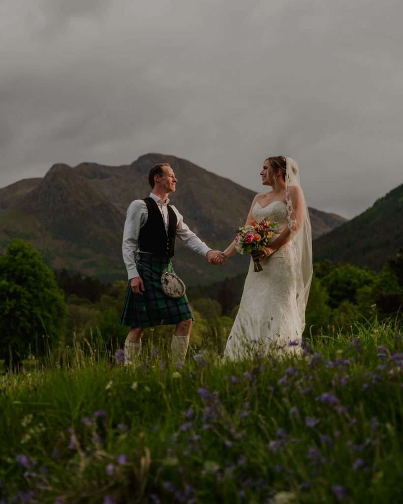Katie Young of Woodlands Glencoe marries Brian on the estate.