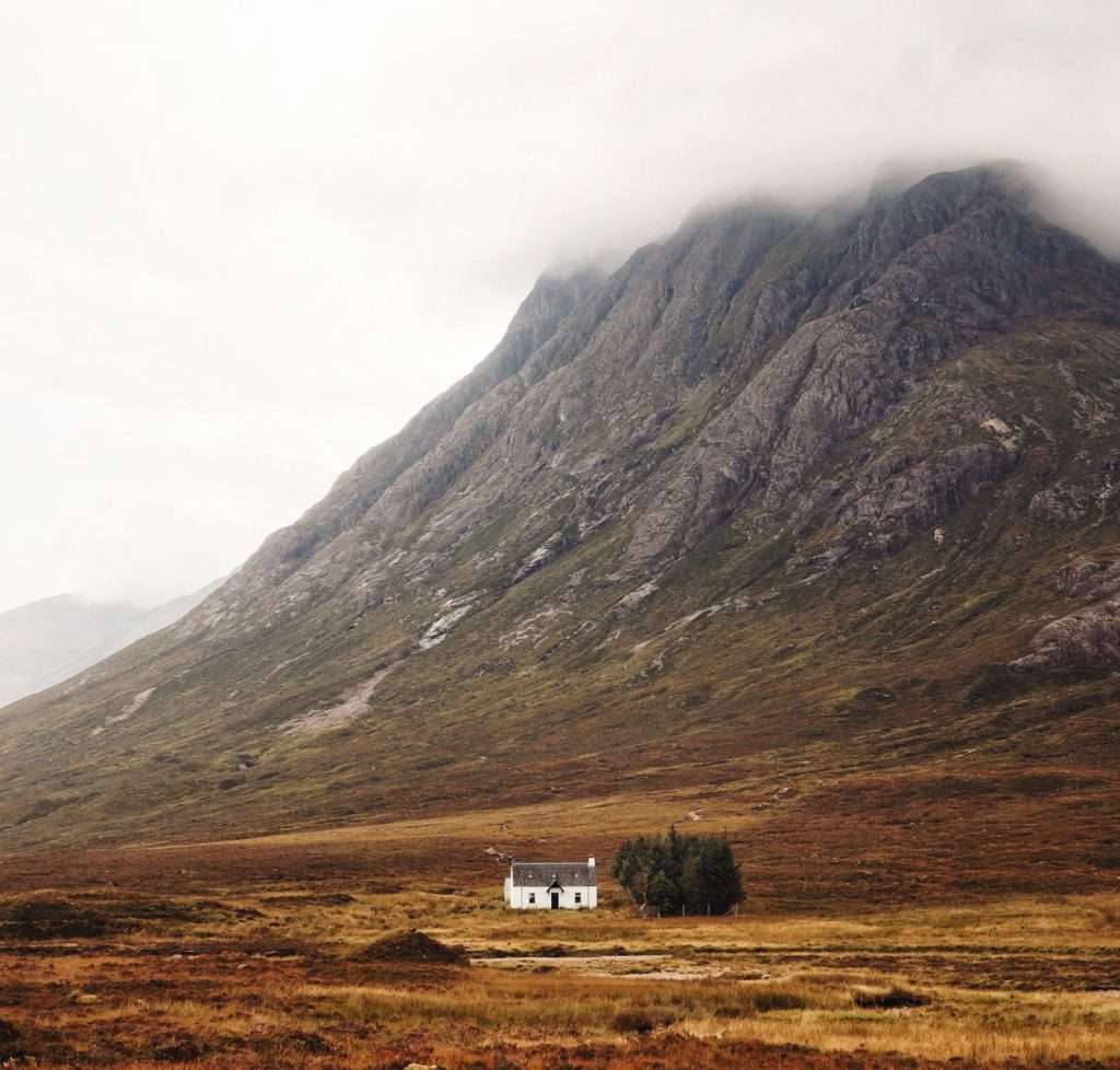 The little white house, Glencoe, Scotland