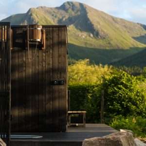 The Wilderness Sauna in Glencoe at Woodlands Estate.